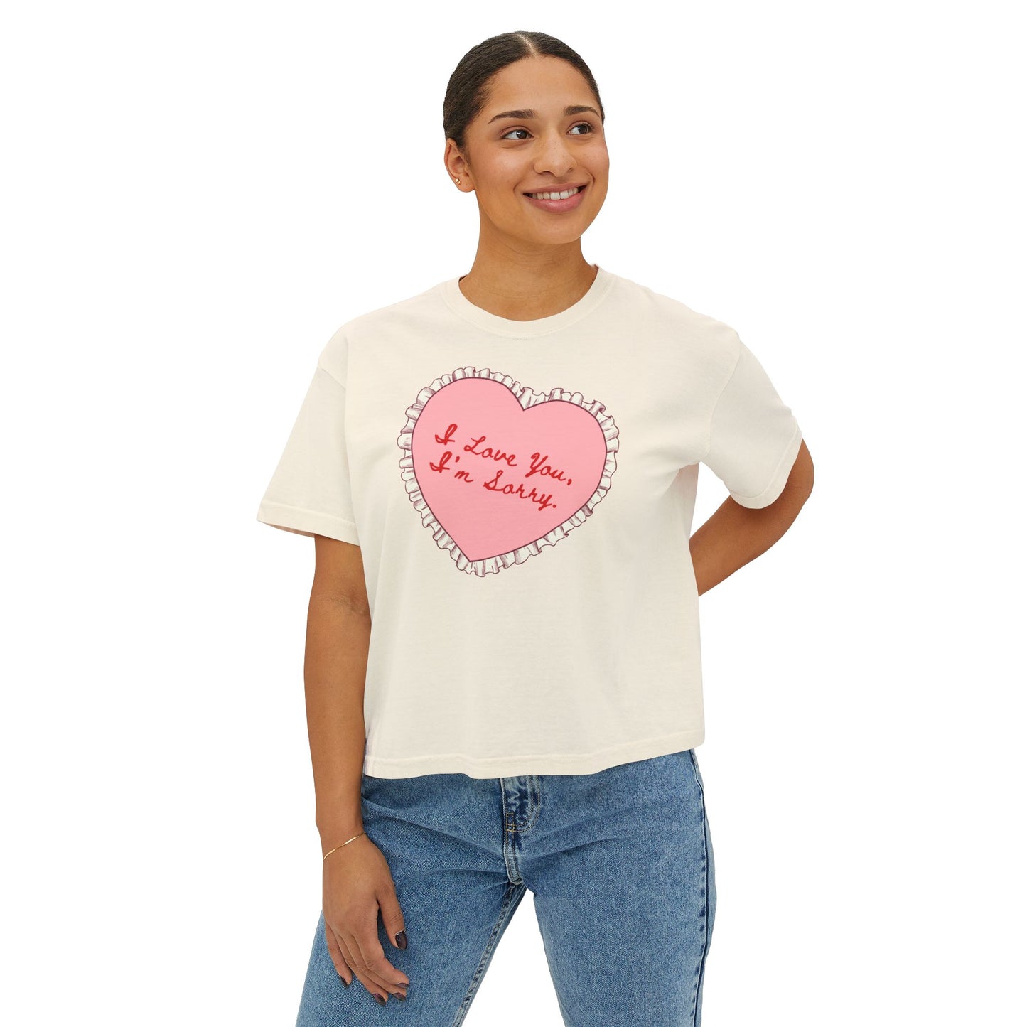I Love You, I'm Sorry Boxy Cropped Tee