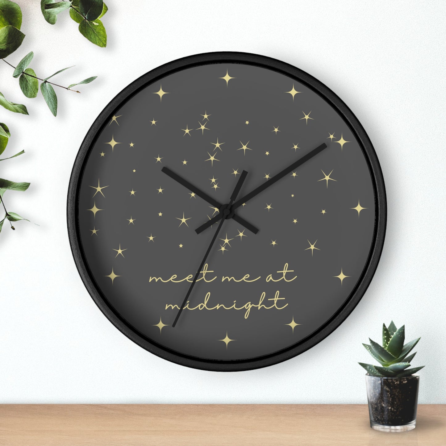 Midnights Clock | Night Sky Gray