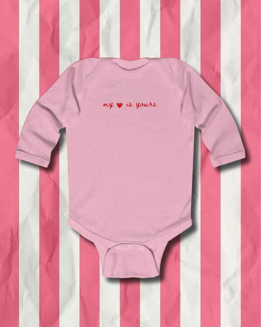 My Heart Is Yours Baby Valentine Onesie