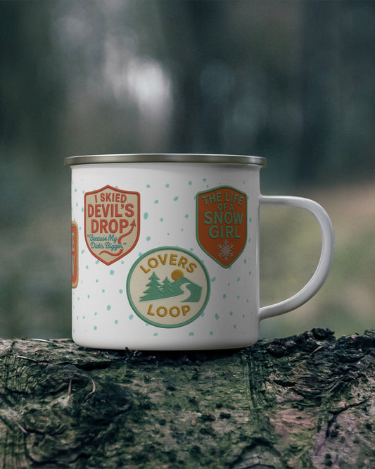 Pine Ridge Ski Area Patch Mug