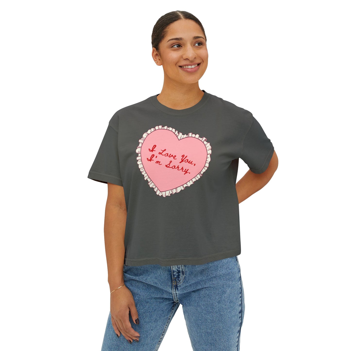 I Love You, I'm Sorry Boxy Cropped Tee