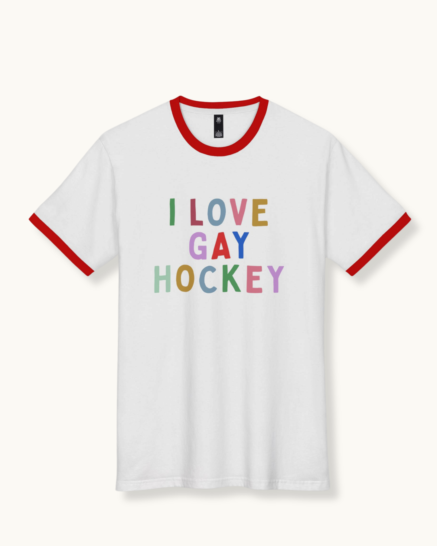 Gay Hockey Ringer Tee