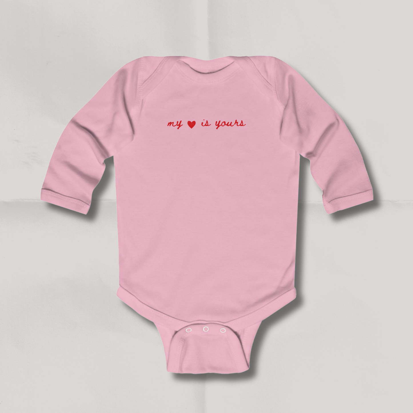 My Heart Is Yours Baby Valentine Onesie