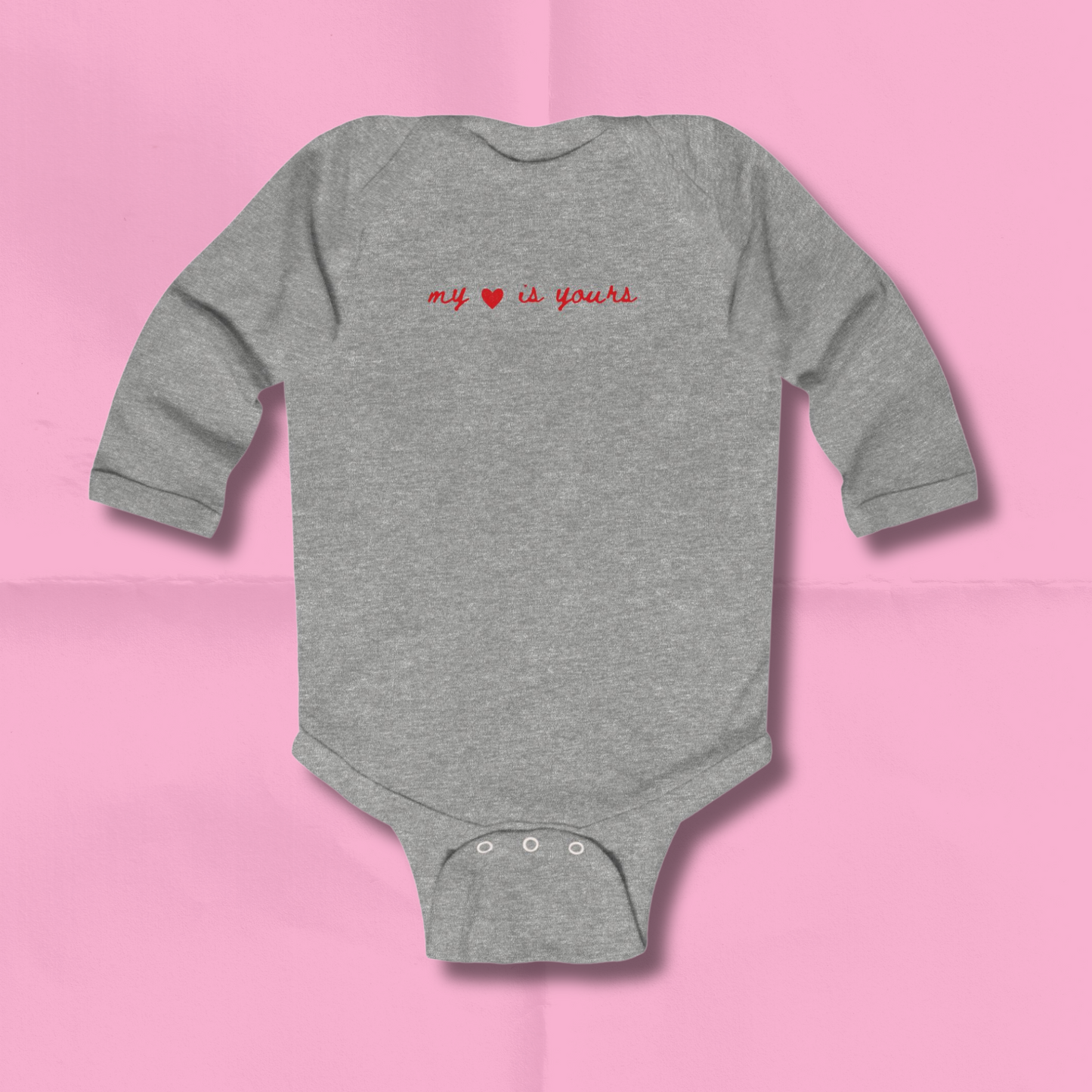 My Heart Is Yours Baby Valentine Onesie