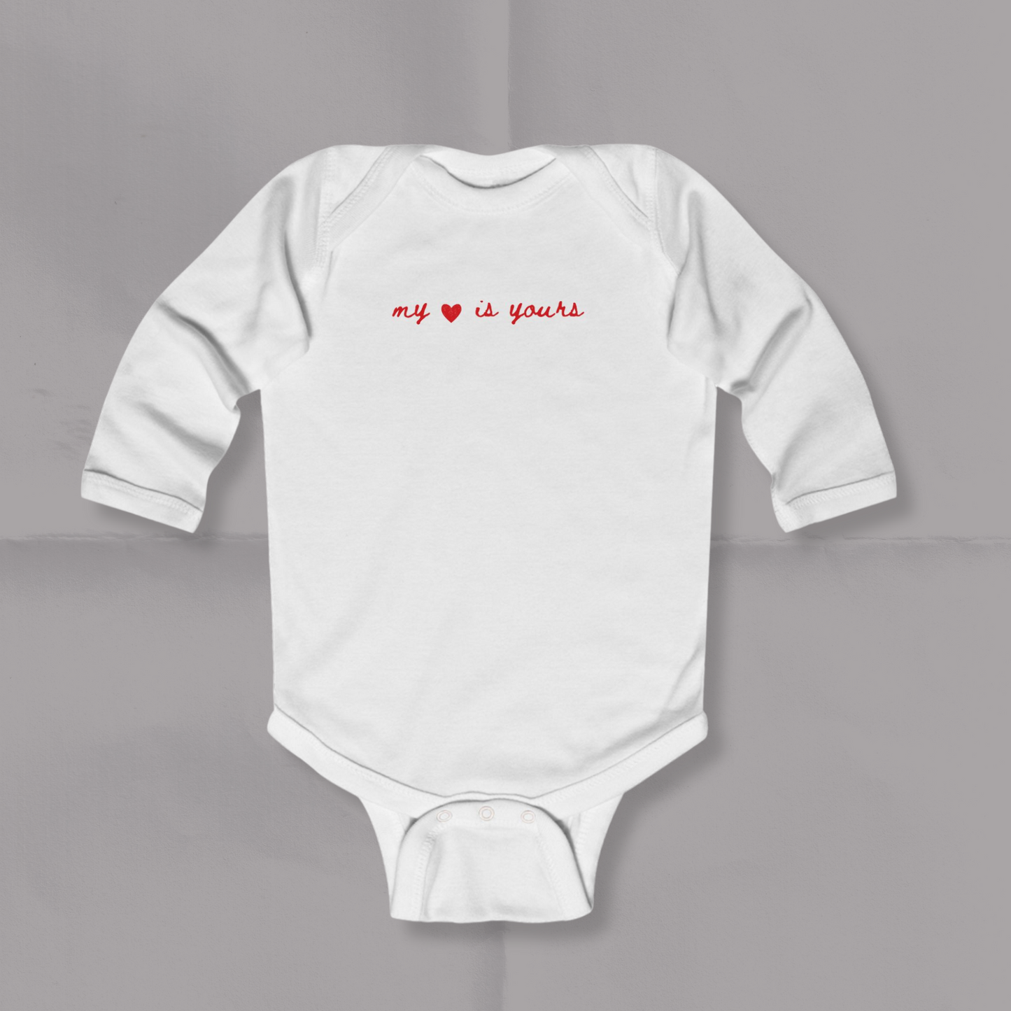 My Heart Is Yours Baby Valentine Onesie