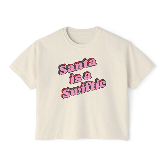 Santa Is a Swiftie Cropped Tee