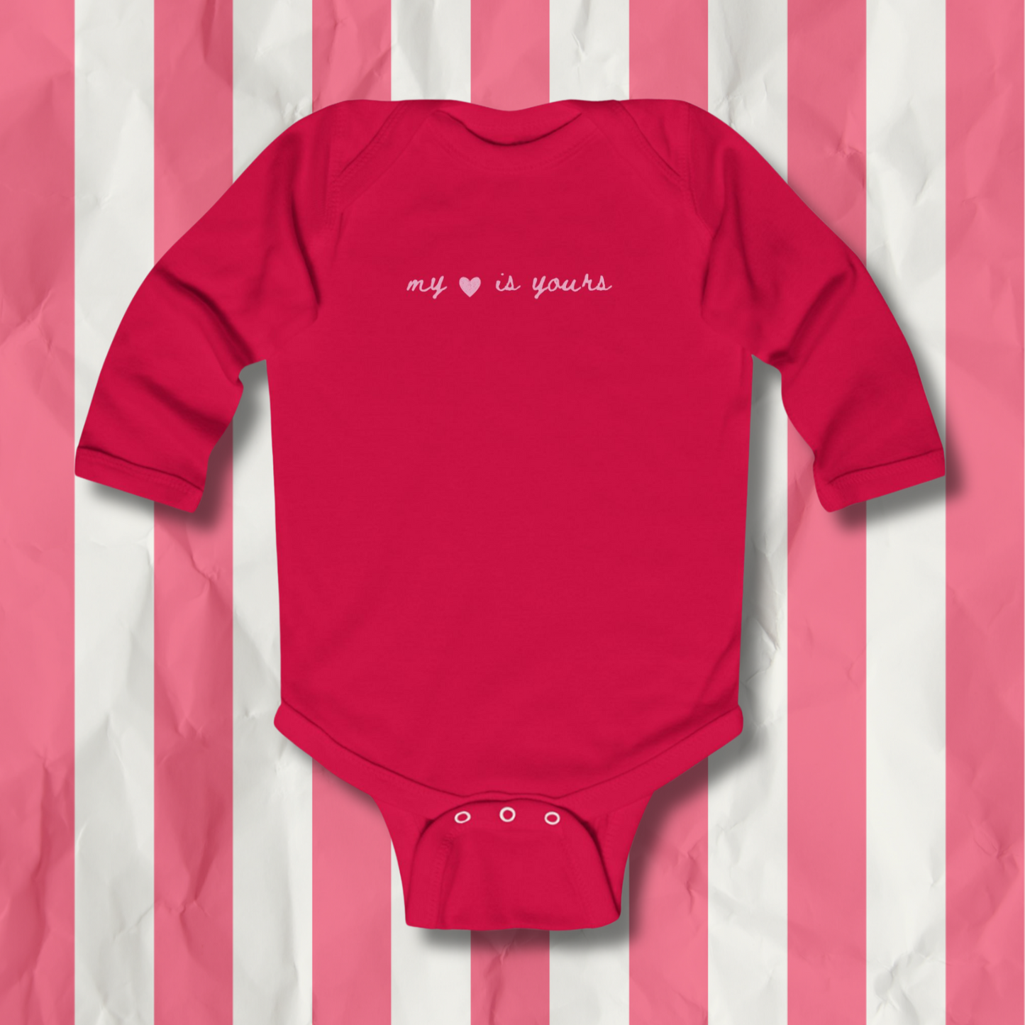 My Heart Is Yours Baby Valentine Onesie