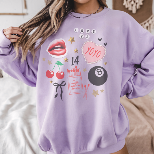 Valentine's Day Collage Crewneck